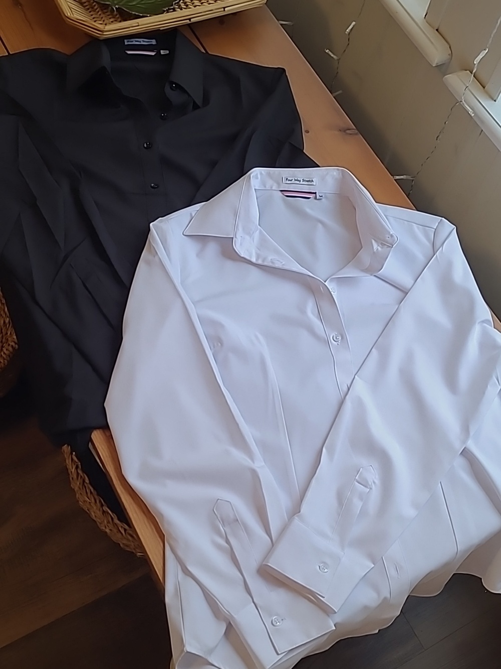 Bundle Of 2 Classic Button-Down Blouses NWOT